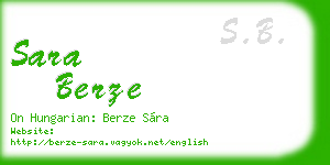 sara berze business card
